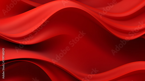 A seamless abstract red texture background with elegant swirling curves in a wave pattern, set against a vibrant Chinese red material background.