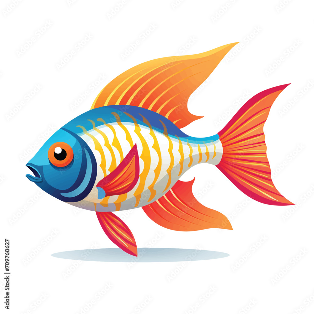 Fototapeta premium Tropical Fish Painting for Living Room Wall