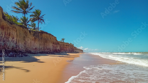 Costa Dourada. beach in the south of the state of Bahia, Brazil photo