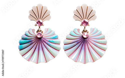 Statement earrings isolated on transparent Background