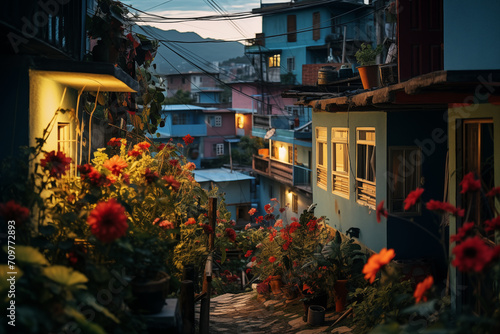 Brazilian Favela - old houses in the city