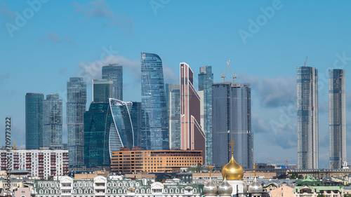 View of the Moscow International Business Center "Moscow City" on a summer day. © fifg