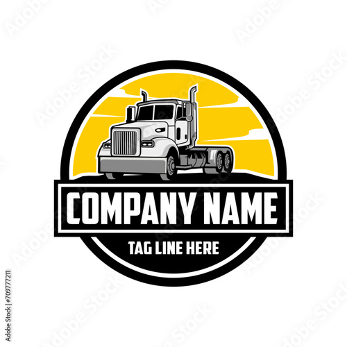 truck company  logo vector image