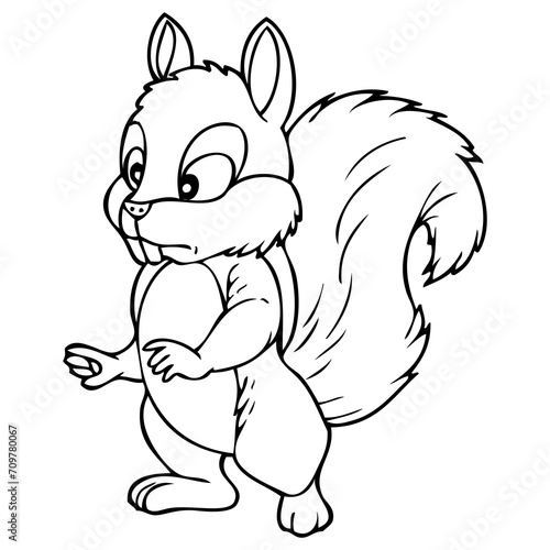 fox line vector illustration