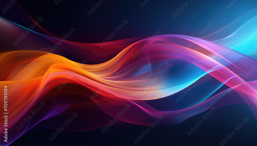 Fototapeta premium Futuristic abstract coloured wavy forms background