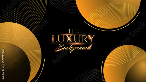 Black and Gold Award Background. Modern Luxury and Premium Design Template. Beautiful Wedding Template. Celebrating Graphics for  Birthday and Event occasion. Royal Looking Creative Design Pattern.