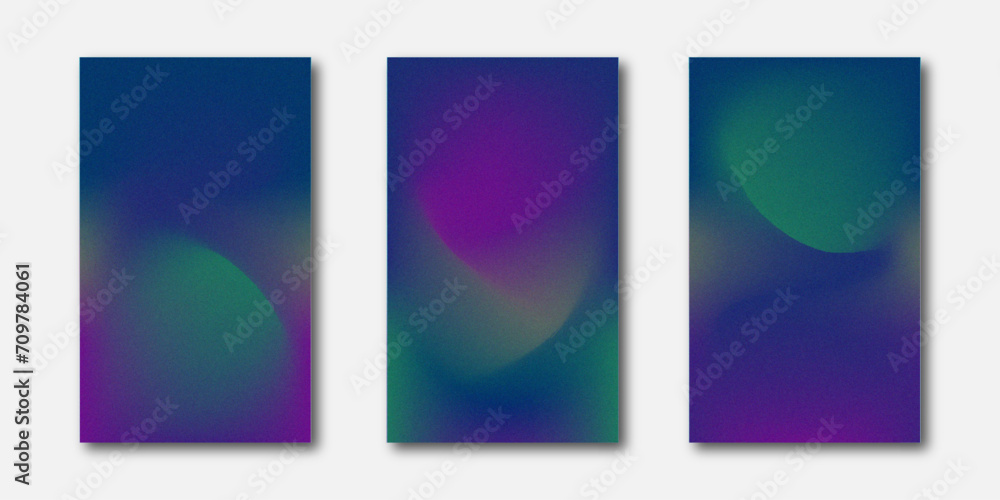 Set of covers design templates with vibrant gradient background. Trendy modern design. Applicable for placards, banners, flyers, presentations, covers and reports Vector illustration.