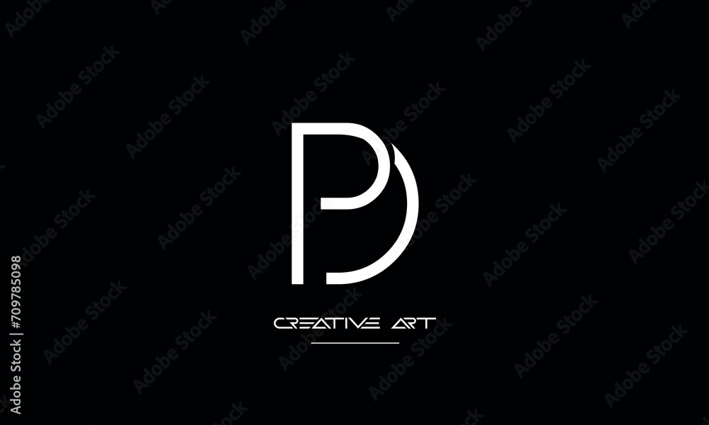 DP, PD, D, P abstract letters logo monogram DP, PD, D, P abstract letters logo monogram