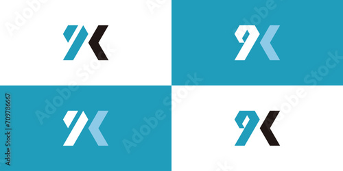 Collection of 9 K initials vector logo designs