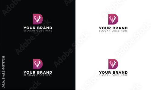 Design logo, letter d logo, pen logo, letter d and pen logo, business logo, purple d logo