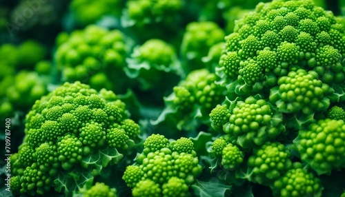 Romanesco Broccoli  known for its fractal patterns and bright green color  with a flavor