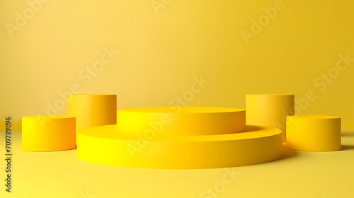 Modern round product advertising podium, booth, stage, product background, promotional event background