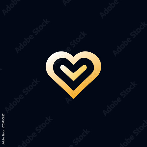 valentine day love heart logo design