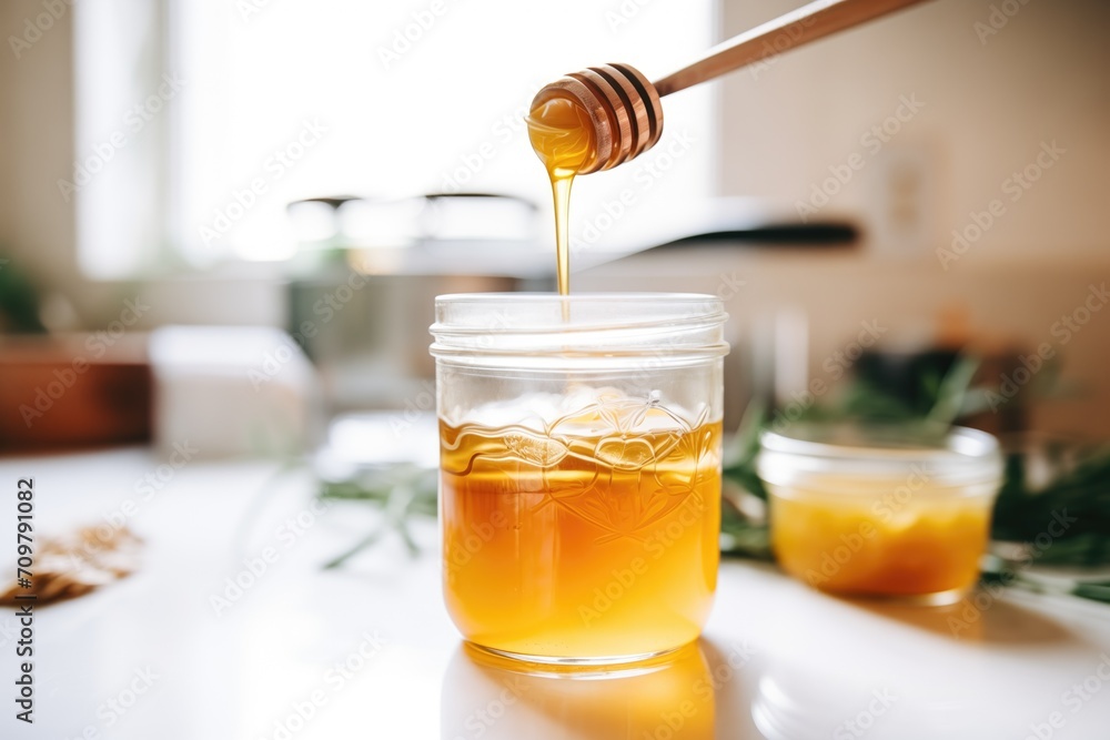 kombucha pour into glass, scoby and tea leaves visible kombucha pour into glass, scoby and tea leaves visible