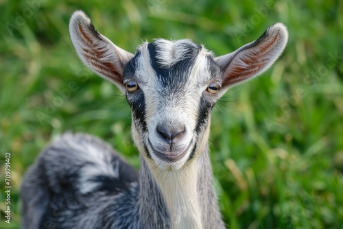 Domestic Pygmy Goat smiling at camera