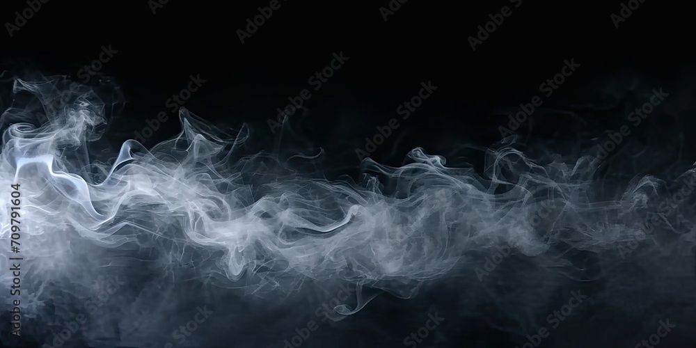 Enigmatic smoke swirls. Captivating abstract composition with black and white motion evoking mysterious and ethereal atmosphere perfect for artistic wallpaper and creative designs