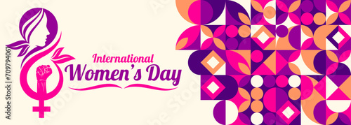 Happy International Women's Day. International Women's Day on March 8th flat design vector illustrations. Women’s Month Vector templates for background, greeting card, poster, flyer, banner.

