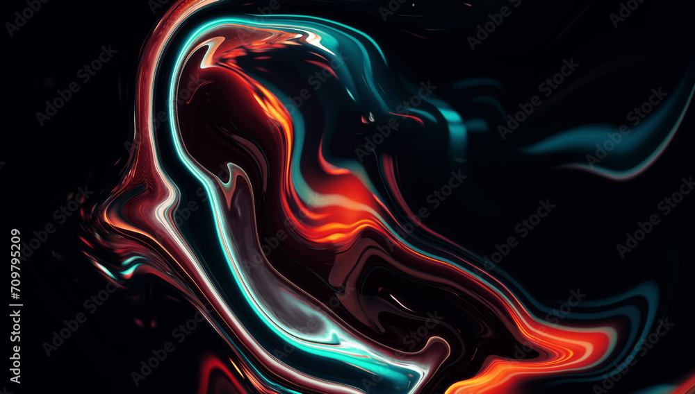 Trendy abstract colorful liquid background. Stylish marble wave texture illustration