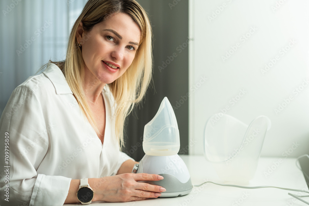 Woman has a bad cold and is trying therapy by inhaler Woman has a bad cold and is trying therapy by inhaler