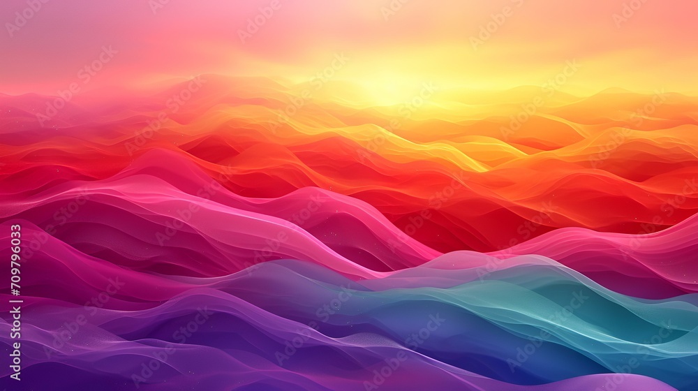 Obraz premium abstract background with smooth wavy lines in purple and pink colors