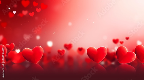 Valentine's Day, love and romance background, background with heart shapes