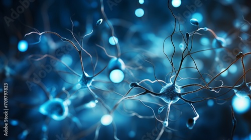Medical background with nerve cells and neurons for scientific research and healthcare