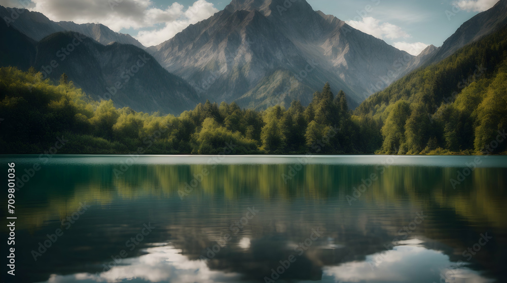 Morning Reflections on a Mountain Lake
