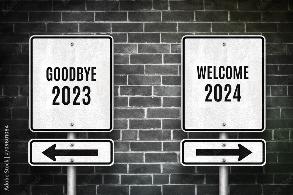 2024 and goodbye 2024 Stock Illustration Adobe Stock