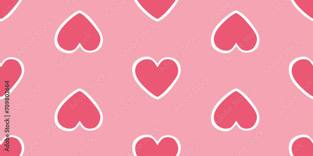 Heart seamless pattern, endless texture. Pink isolated hearts, Vector Background illustration. Valentines Day Template for Anniversary, Birthday, Wedding Decoration, Wrapping paper, Cover, Textile. Heart seamless pattern, endless texture. Pink isolated hearts, Vector Background illustration. Valentines Day Template for Anniversary, Birthday, Wedding Decoration, Wrapping paper, Cover, Textile.