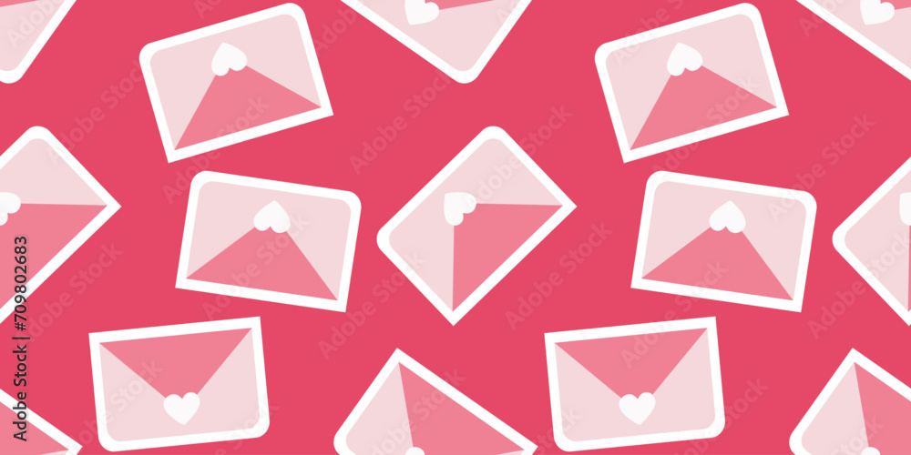 Love letters Seamless pattern. Repeating design element for printing on wrapping. Surprise, gift, love and romance. March 8, Wedding anniversary and Valentines day. Cartoon flat vector illustration Love letters Seamless pattern. Repeating design element for printing on wrapping. Surprise, gift, love and romance. March 8, Wedding anniversary and Valentines day. Cartoon flat vector illustration