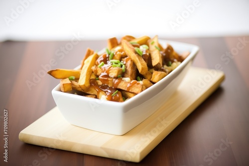 poutine as part of a canadian themed meal