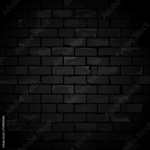 black brick wall