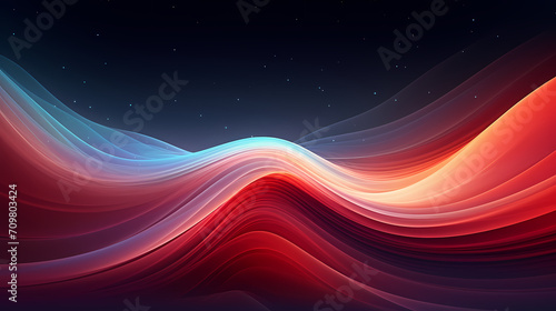 Abstract geometric lines background, technological lines background and light effects, 3D rendering