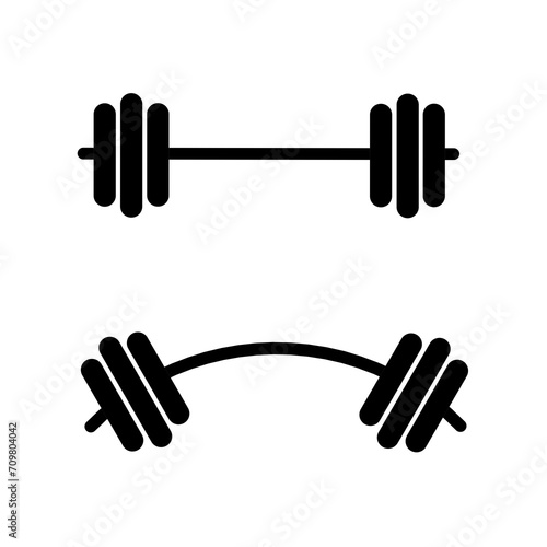 barbell icon vector on white background.dumbbell icon