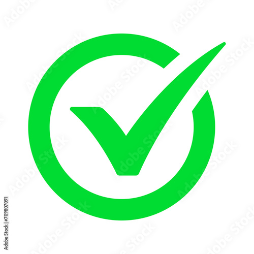 Green check mark icon.
