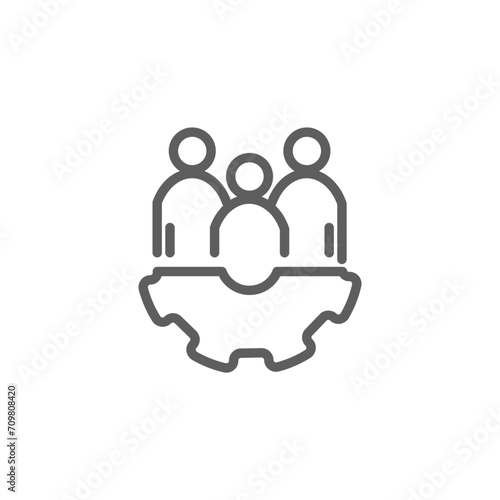 staffing outline icon pixel perfect for website or mobile app
