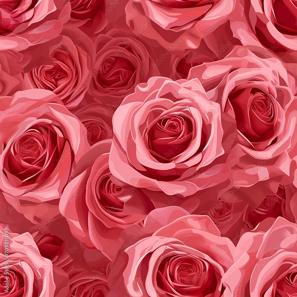 Valentines Day Seamless Pattern with Romantic Hearts and Love Elements Valentines Day Seamless Pattern with Romantic Hearts and Love Elements