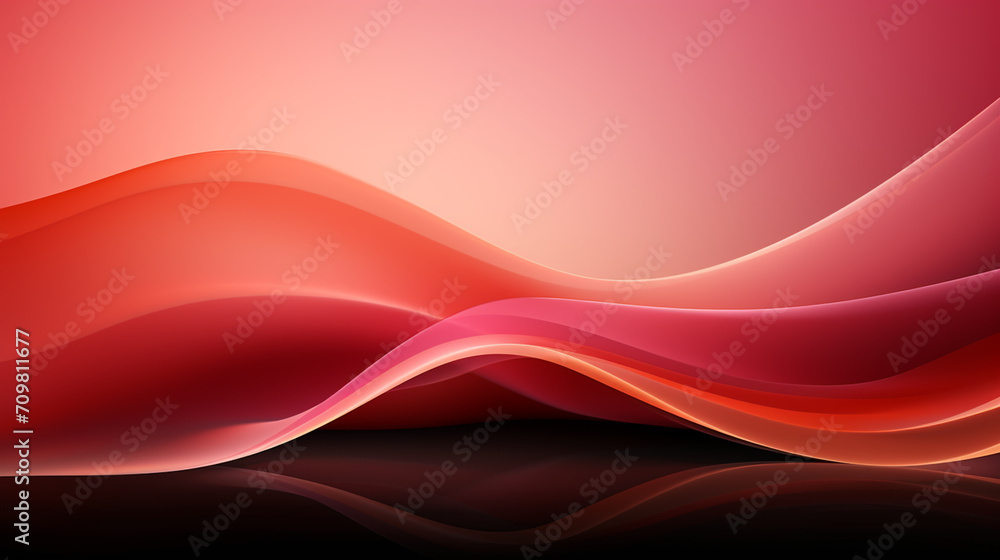 Naklejka premium Abstract 3d gold curved red ribbon on red background with lighting effect and sparkle with copy space for text. Luxury design style.