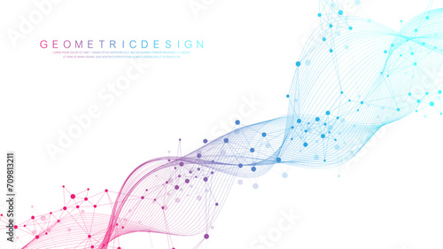 Global network connection banner design template. Header social network communication in the global business concept. Big data visualization. Internet technology