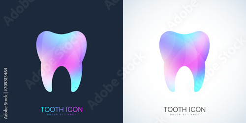 Tooth Vector logo Template. Medical Design Tooth Logo. Dentist Office Icon. Oral Care Dental and Clinic Tooth Logotype