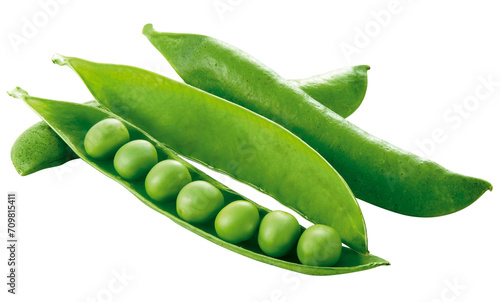 composição com grãos de vagem de ervilha isolado em fundo transparente