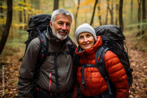 Fall Foliage Trail: Senior Couple Backpacking Adventure