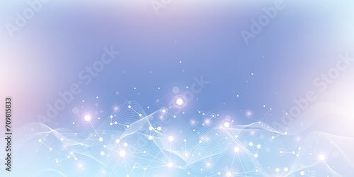 Global network connection banner design template. Header social network communication in the global business concept. Big data visualization. Internet technology