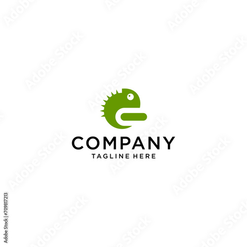 modern abstract chameleon logo vector