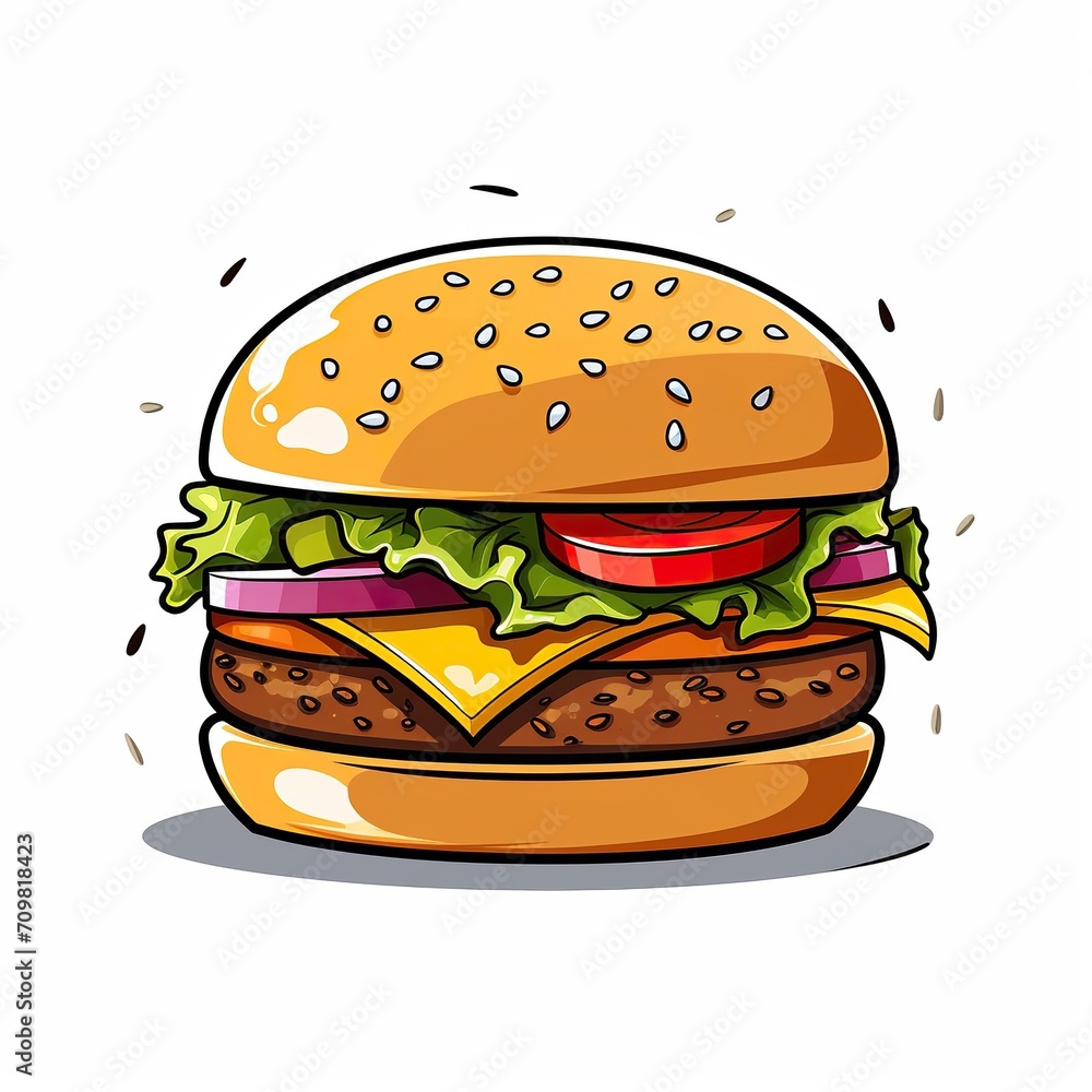 burger isolated on white background burger isolated on white background