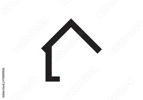 building home icon vector logo illustration on white background
