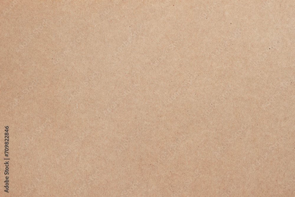 Fototapeta premium Texture of old organic cardboard, beige paper, background for design. Recyclable material