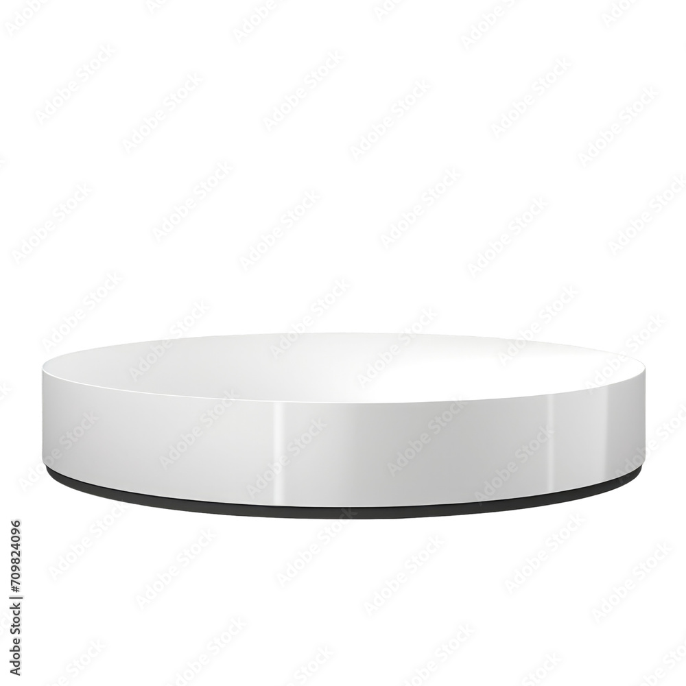 Empty white podium showcase to place products isolate on trasparent background Empty white podium showcase to place products isolate on trasparent background