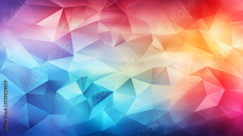 Watercolor-style polygon background in light rainbow colors