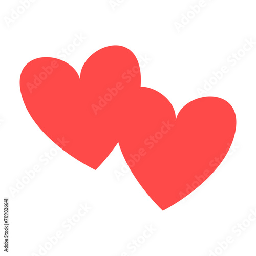 Heart vector shape clipart element. Valentine's Day romantic symbol illustration design